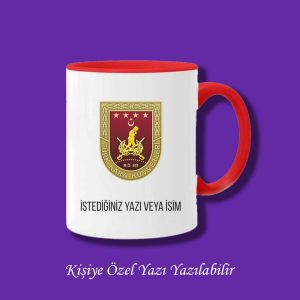 Kişiye Özel Renkli Türk Kara Kuvvetleri Baskılı Meslek Kupası