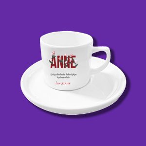 Anneler Gününe Özel İsim ve Resim Baskılı Kahve Fincanı Tasarımları