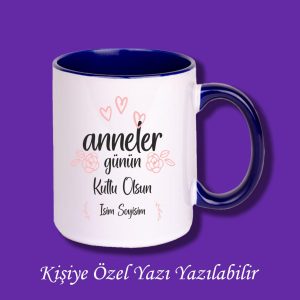 Anneler Gününe Özel İsim Baskılı Renkli Kupa Bardak Modelleri