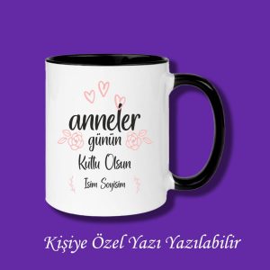 Anneler Gününe Özel İsim Baskılı Renkli Kupa Bardak Modelleri