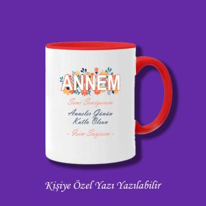 Anneler Gününe Özel İsim Baskılı Renkli Kupa Bardak Modelleri