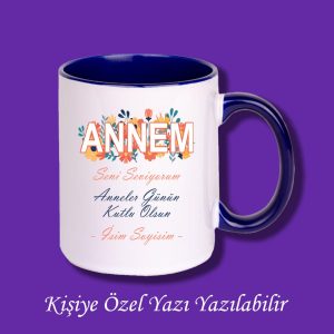 Anneler Gününe Özel İsim Baskılı Renkli Kupa Bardak Modelleri