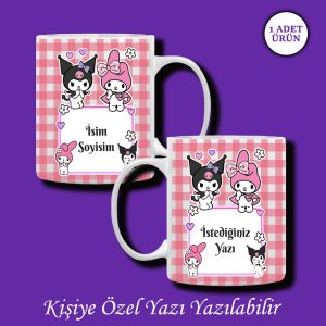 Kuromi Baskılı İsimli Kupa Bardak
