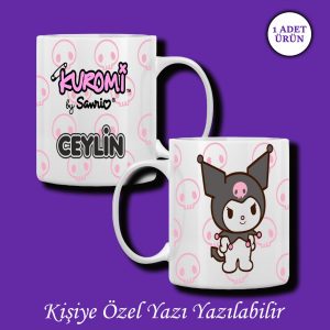 Kuromi Baskılı İsimli Kupa Bardak