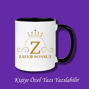 Kişiye Özel İsim ve Z Harfli Çiftyön Baskılı Kupa Bardak